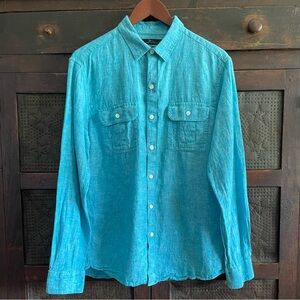 Mark Anthony Slim Fit Linen Blend Long Sleeve Shirt